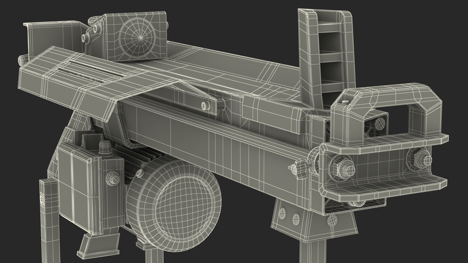 Electric Log Splitter with Stand 3D