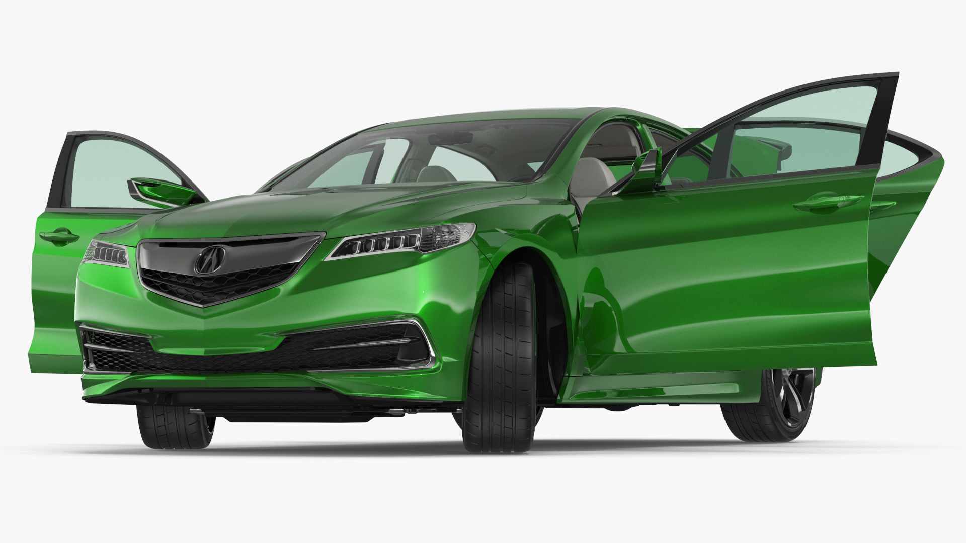 3D Acura TLX Luxury Sedan Rigged for Cinema 4D model