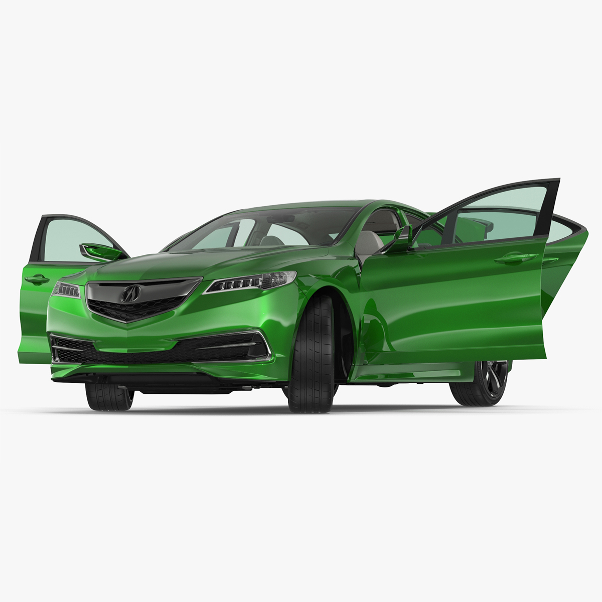 3D Acura TLX Luxury Sedan Rigged for Cinema 4D model