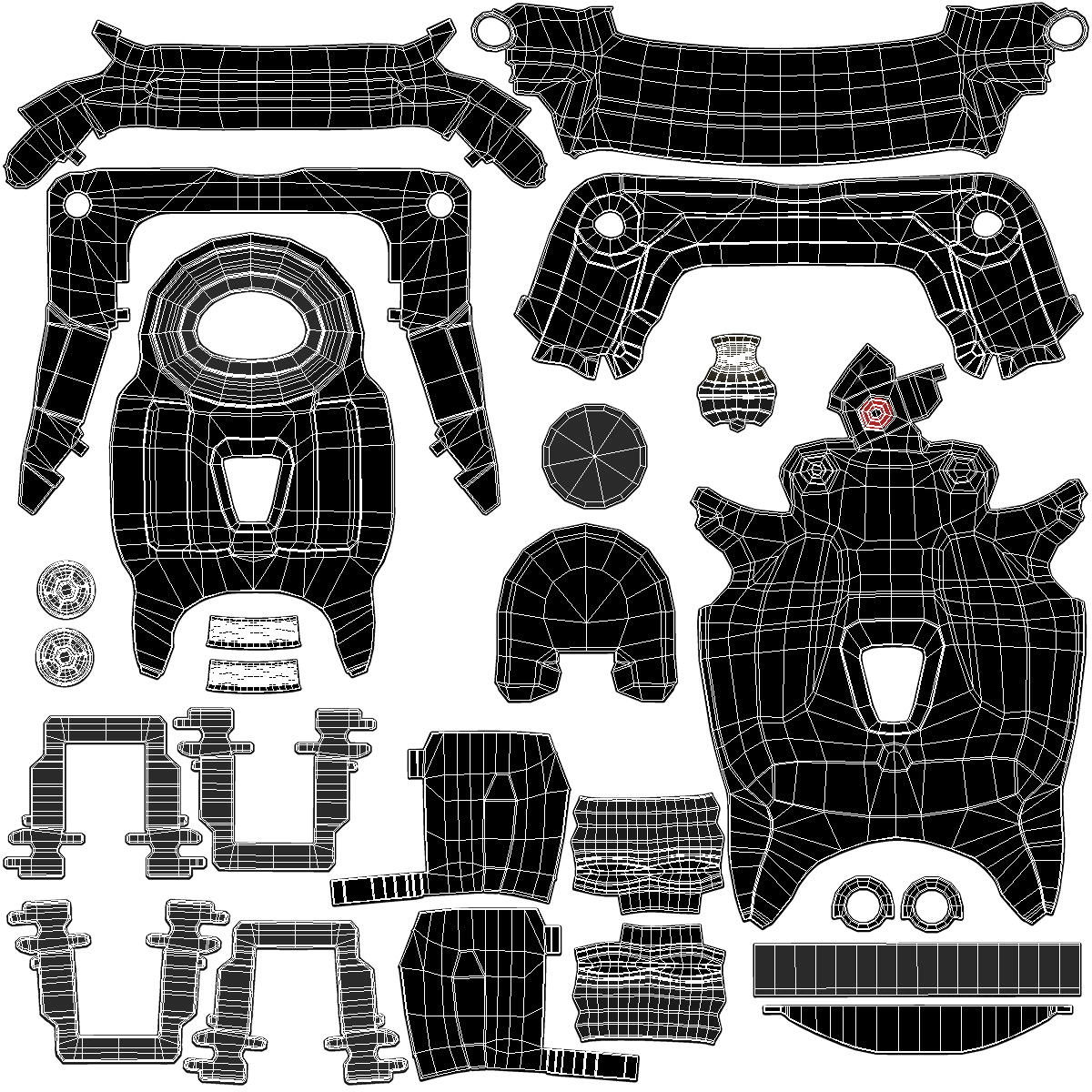 3D A-Premium Brake Caliper Pads model