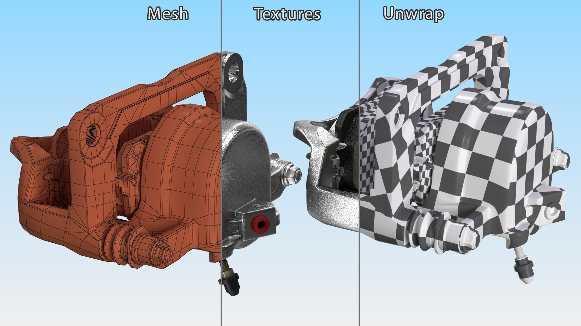 3D A-Premium Brake Caliper Pads model