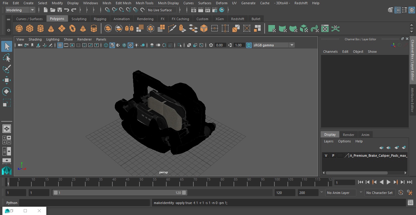 3D A-Premium Brake Caliper Pads model