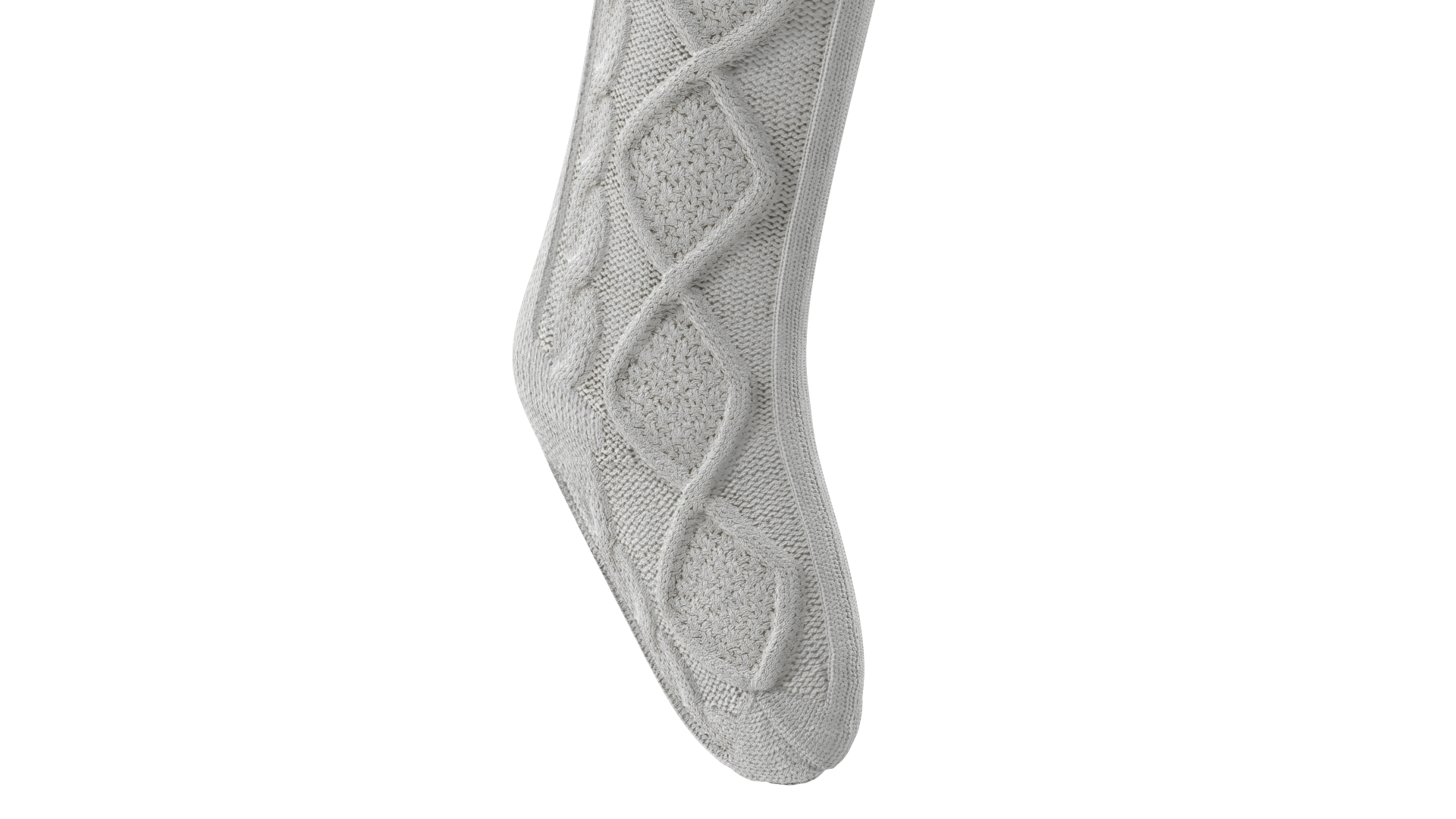 3D model Knitted Christmas Stocking in White
