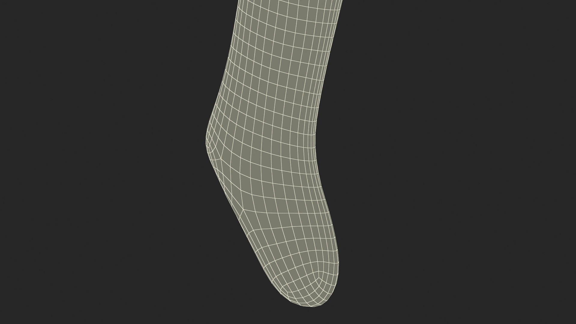 3D model Knitted Christmas Stocking in White