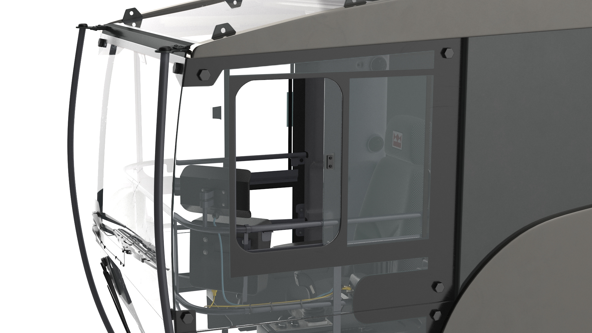 3D Tower Crane Cabin Black model