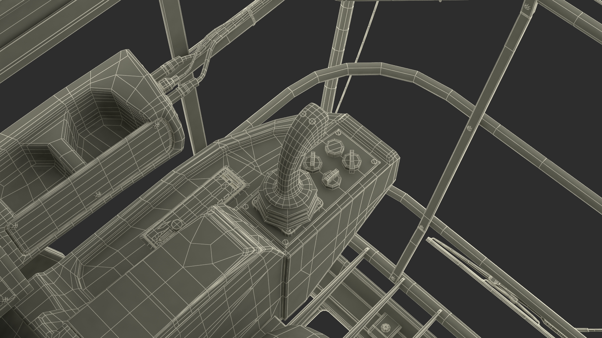 3D Tower Crane Cabin Black model