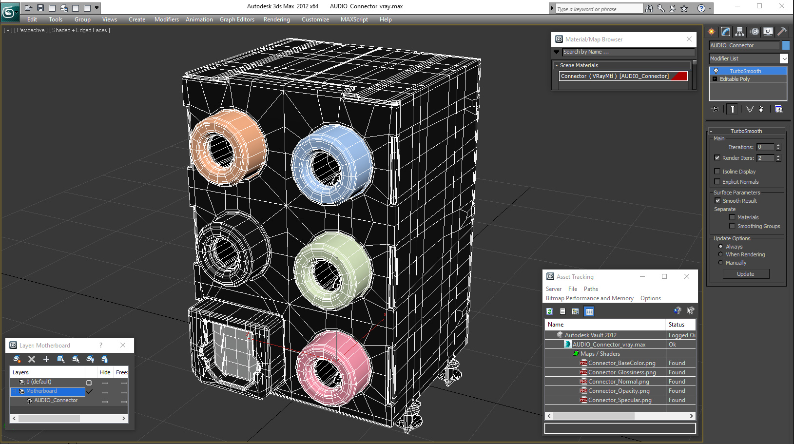 3D model AUDIO Connector
