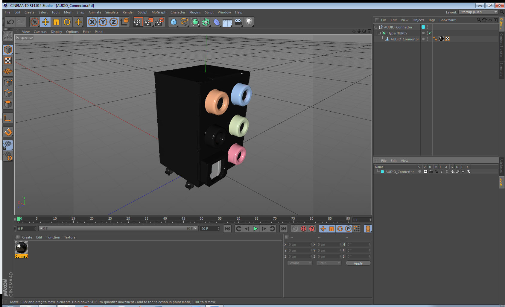 3D model AUDIO Connector