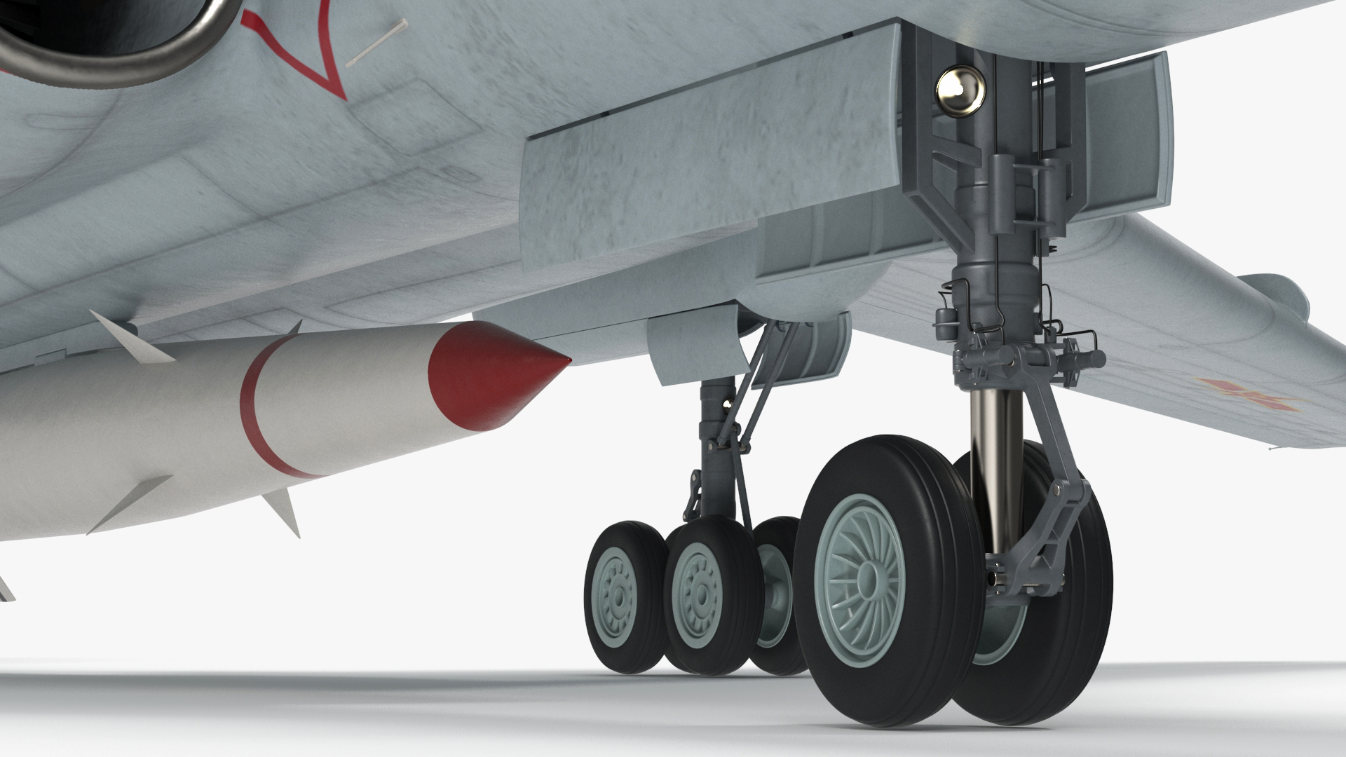 3D Xian H-6 China Strategic Bomber with Strategic Strike Weapon Rigged for Cinema 4D