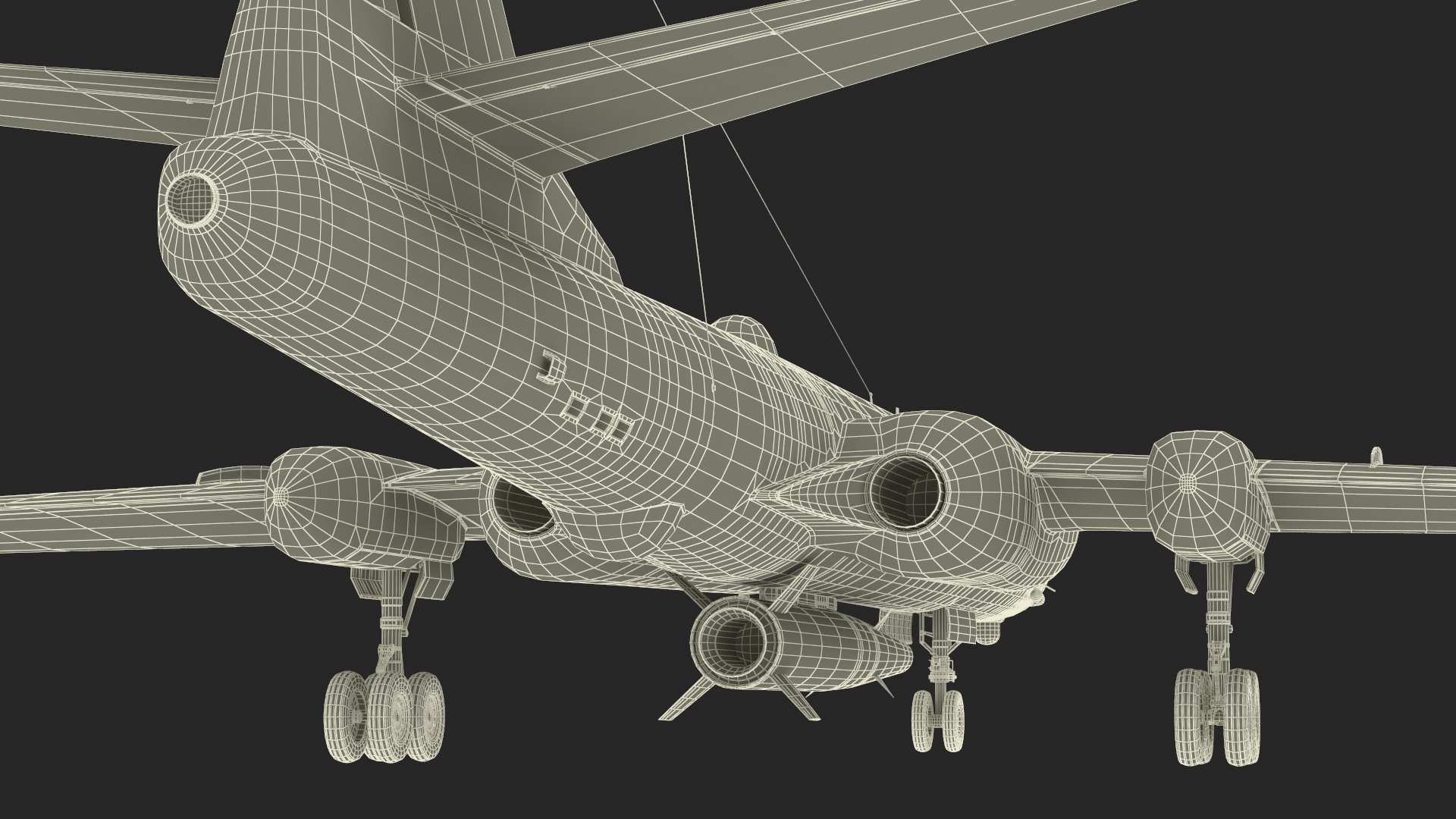 3D Xian H-6 China Strategic Bomber with Strategic Strike Weapon Rigged for Cinema 4D