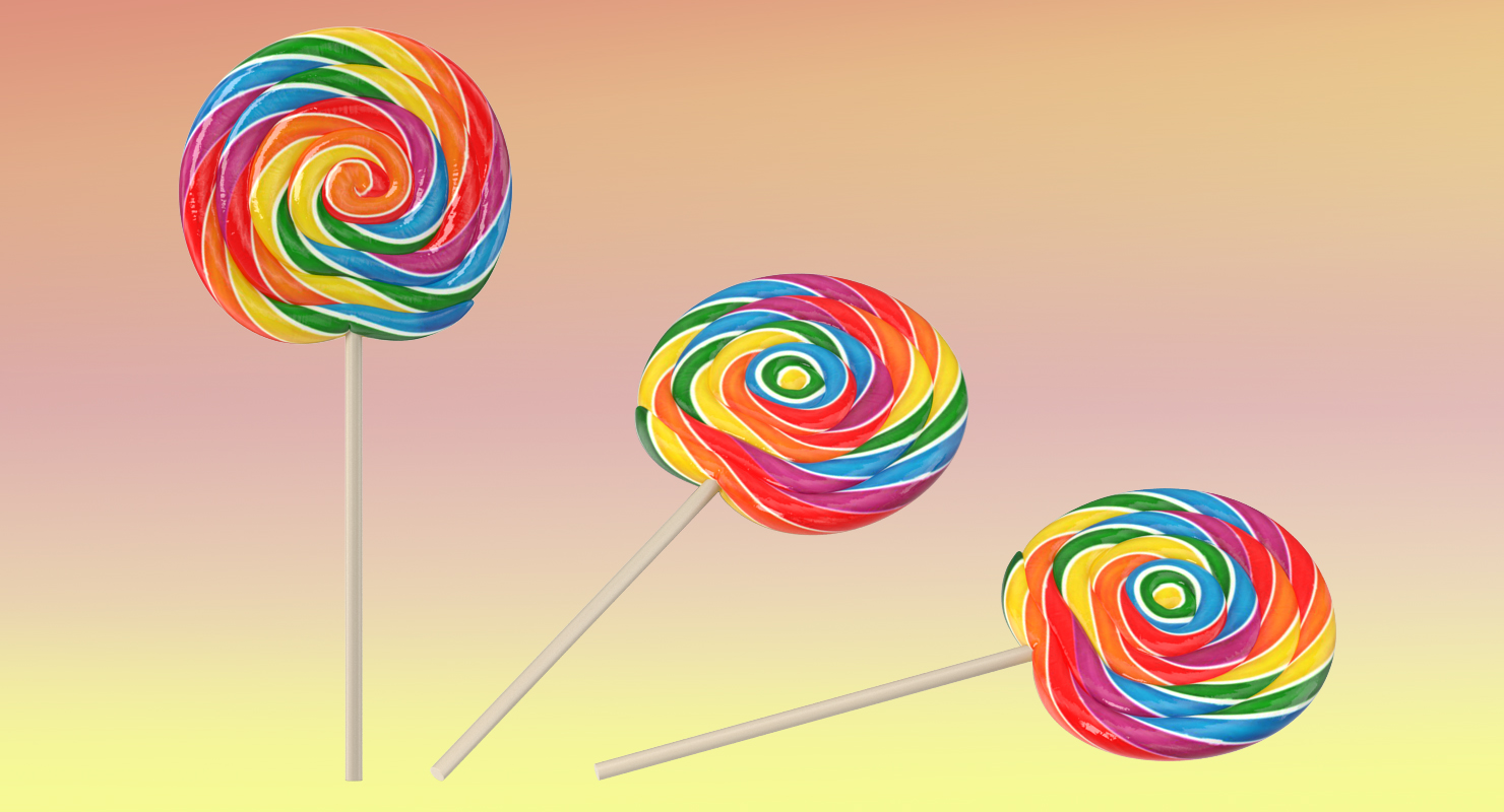 Swirl Lollipop 3D model