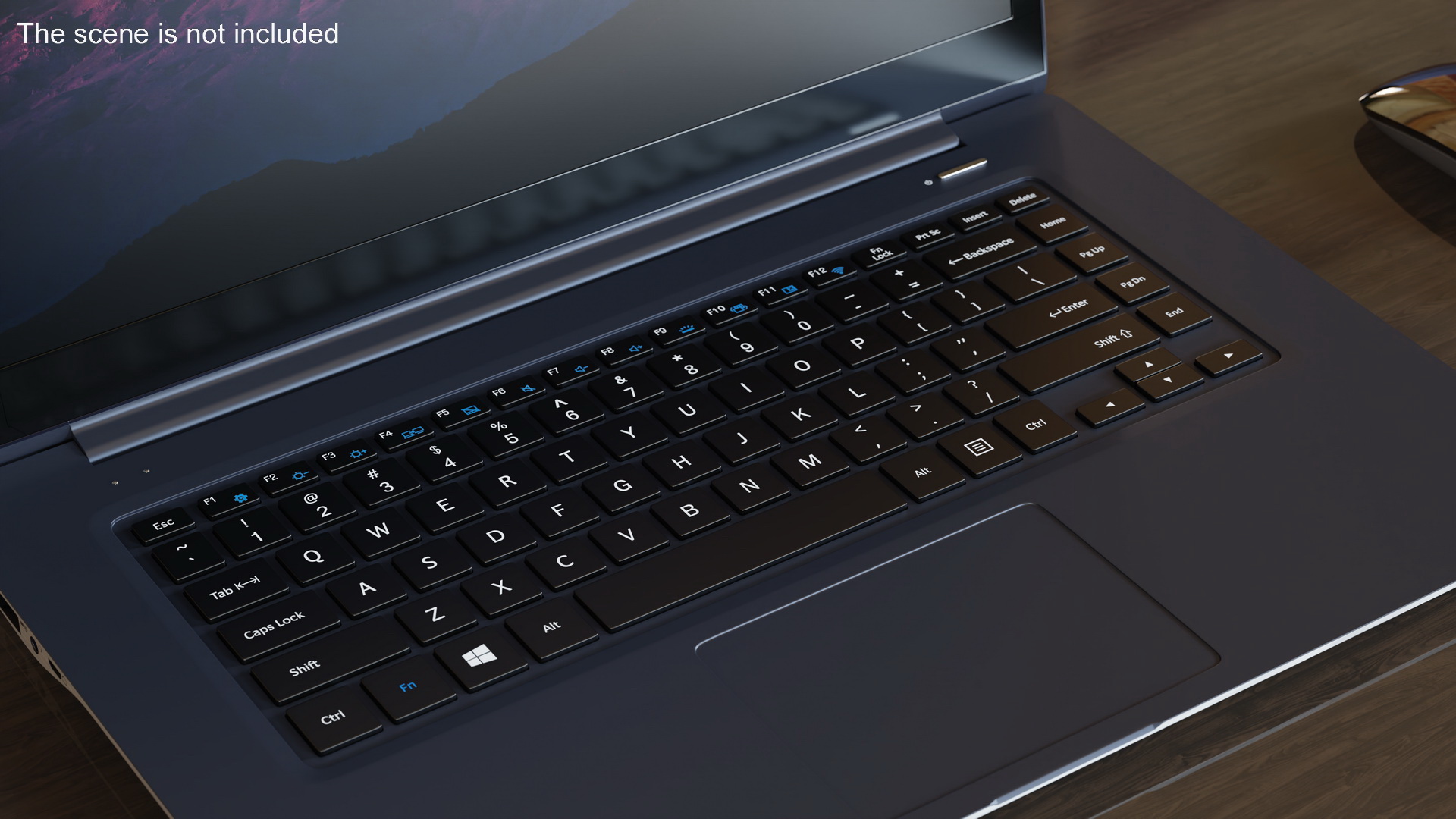 3D Slim Design Laptop model