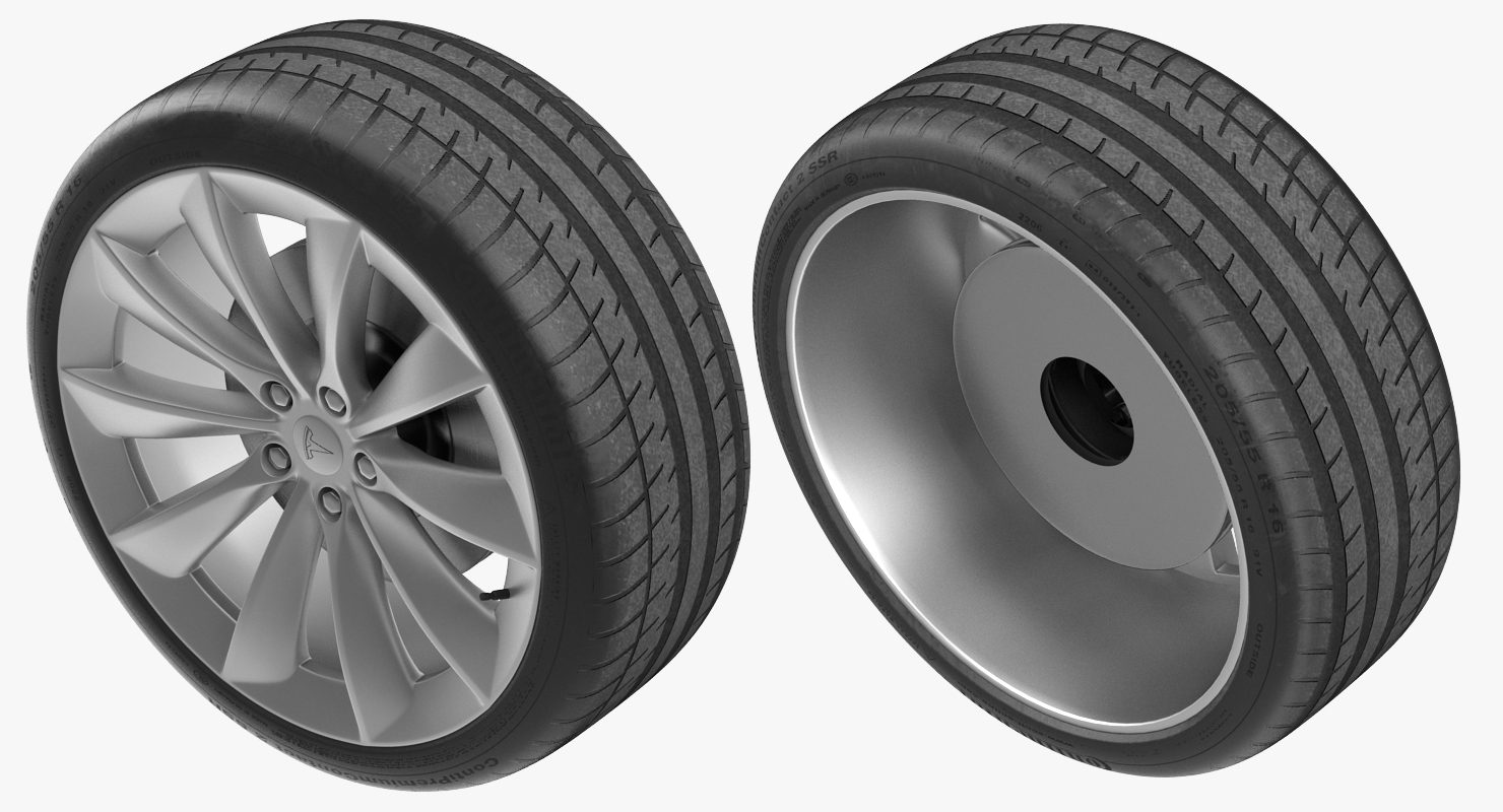 3D Tesla Silver Turbine Wheel