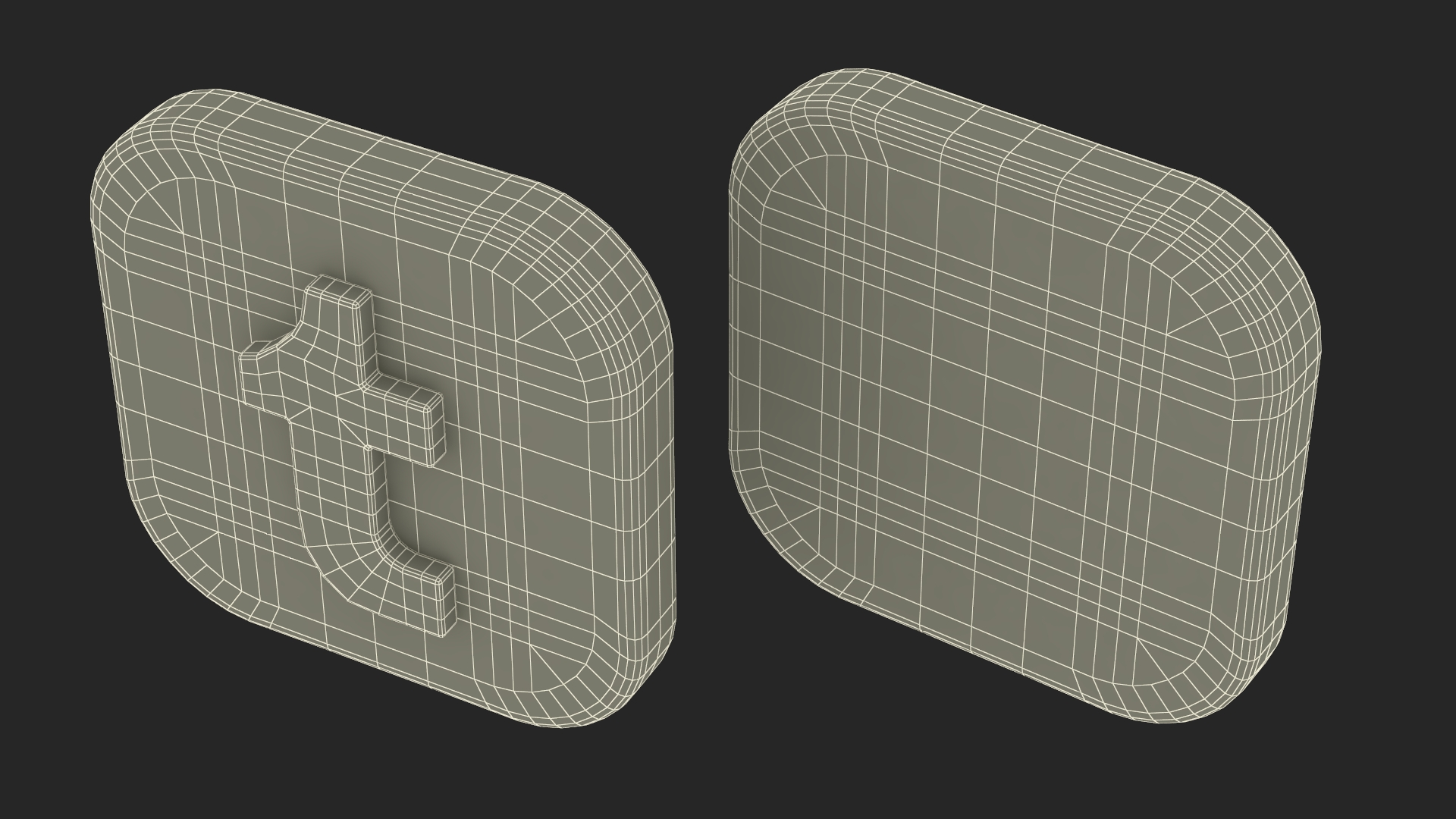Tumblr Social Media Icon 3D model