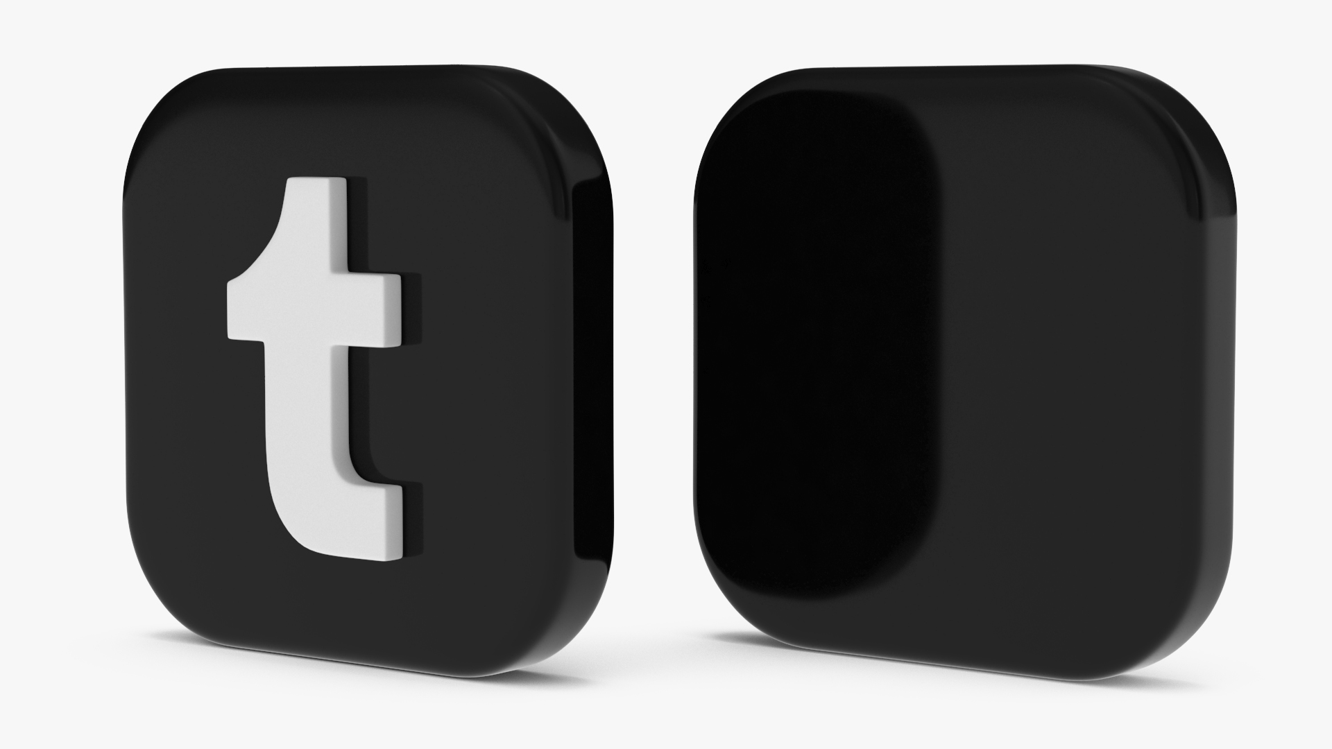 Tumblr Social Media Icon 3D model