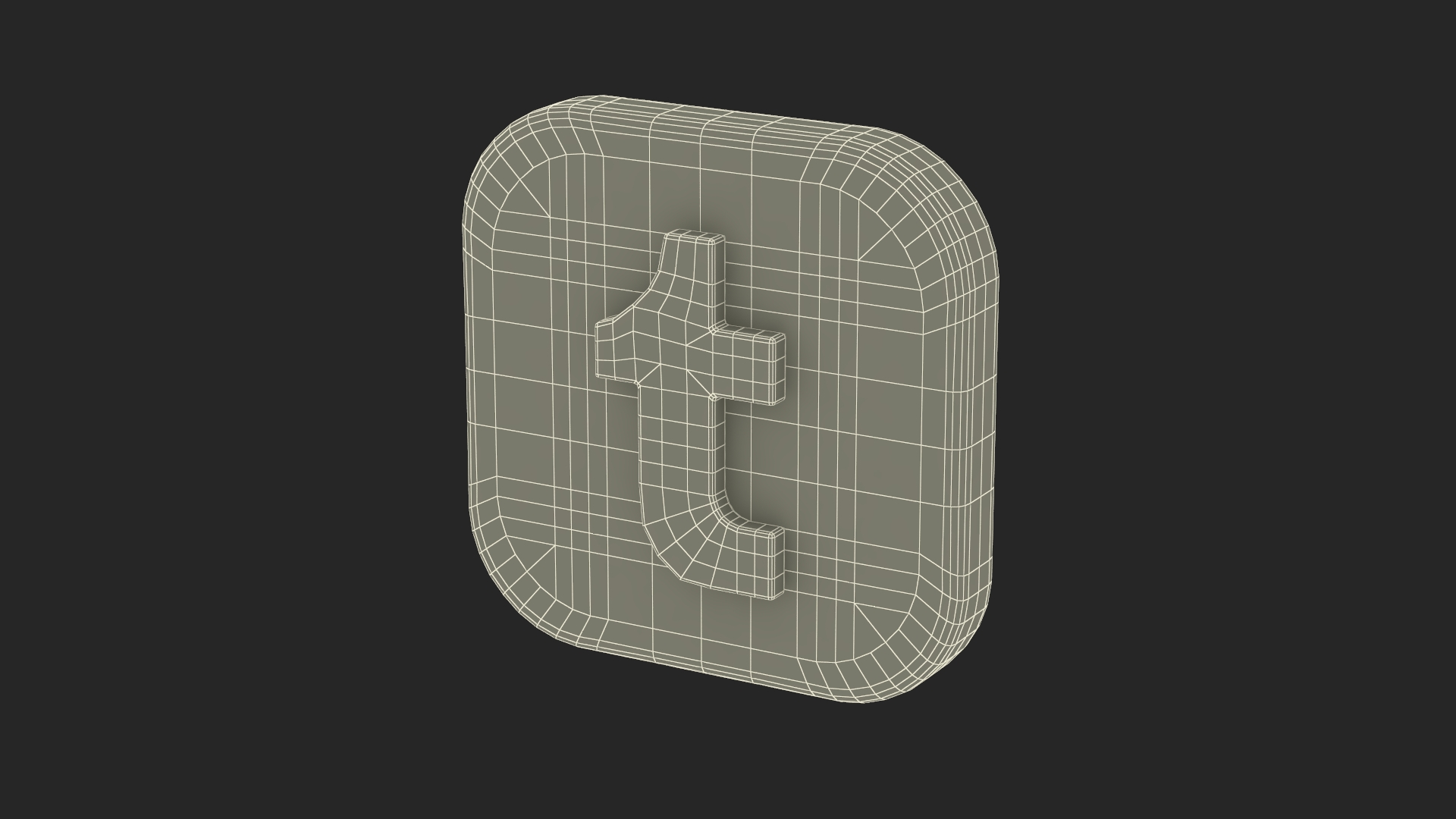 Tumblr Social Media Icon 3D model