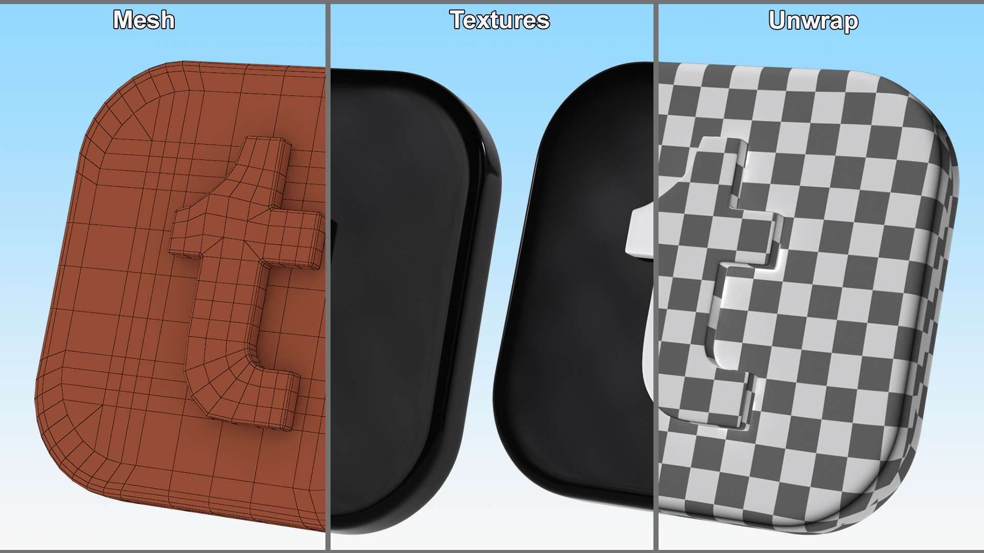 Tumblr Social Media Icon 3D model