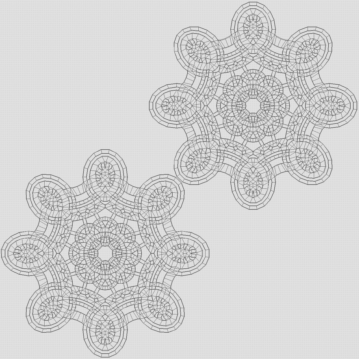 Eight Pointed Lace Paper Doilie White 3D