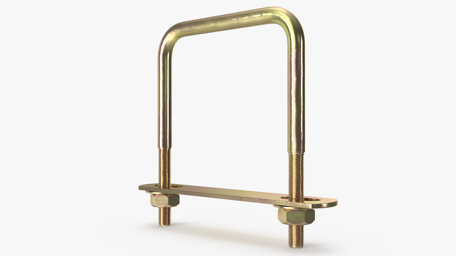 3D model Square U-shaped Bolt Brackets Boat Brass