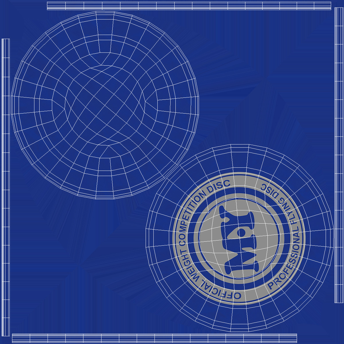 3D model Professional Frisbee Disc Blue