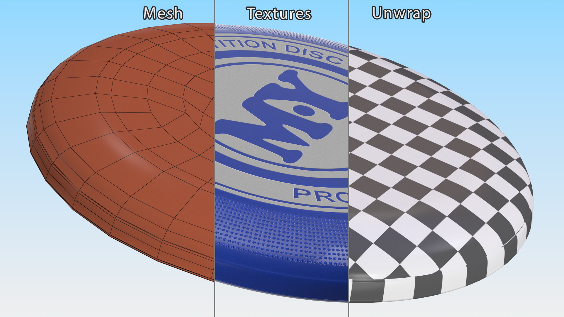 3D model Professional Frisbee Disc Blue