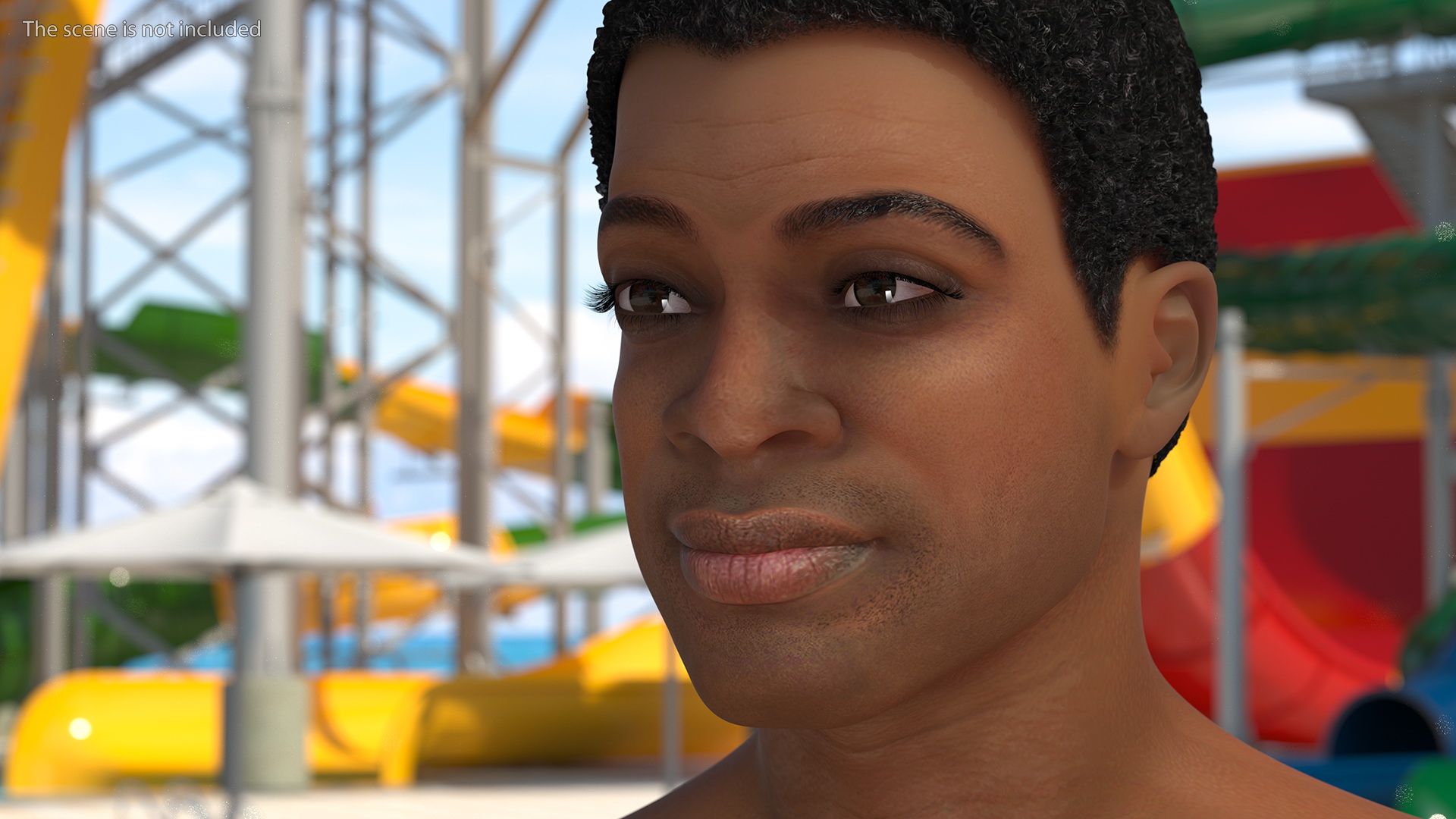 3D model Light Skin Black Man