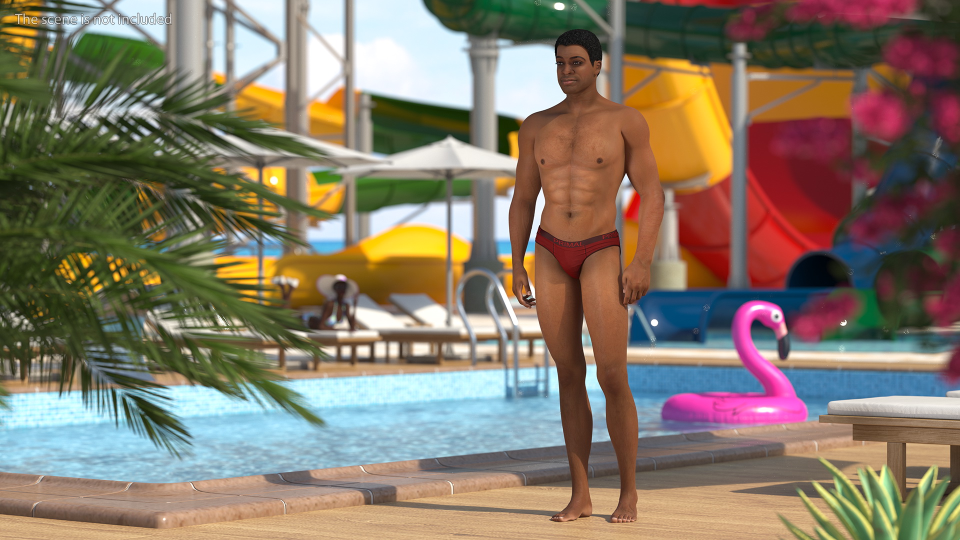 3D model Light Skin Black Man