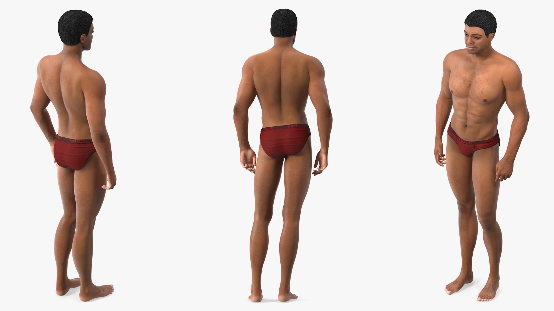 3D model Light Skin Black Man