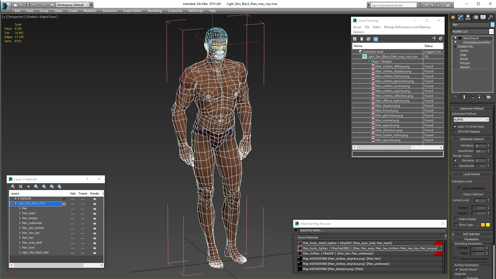 3D model Light Skin Black Man
