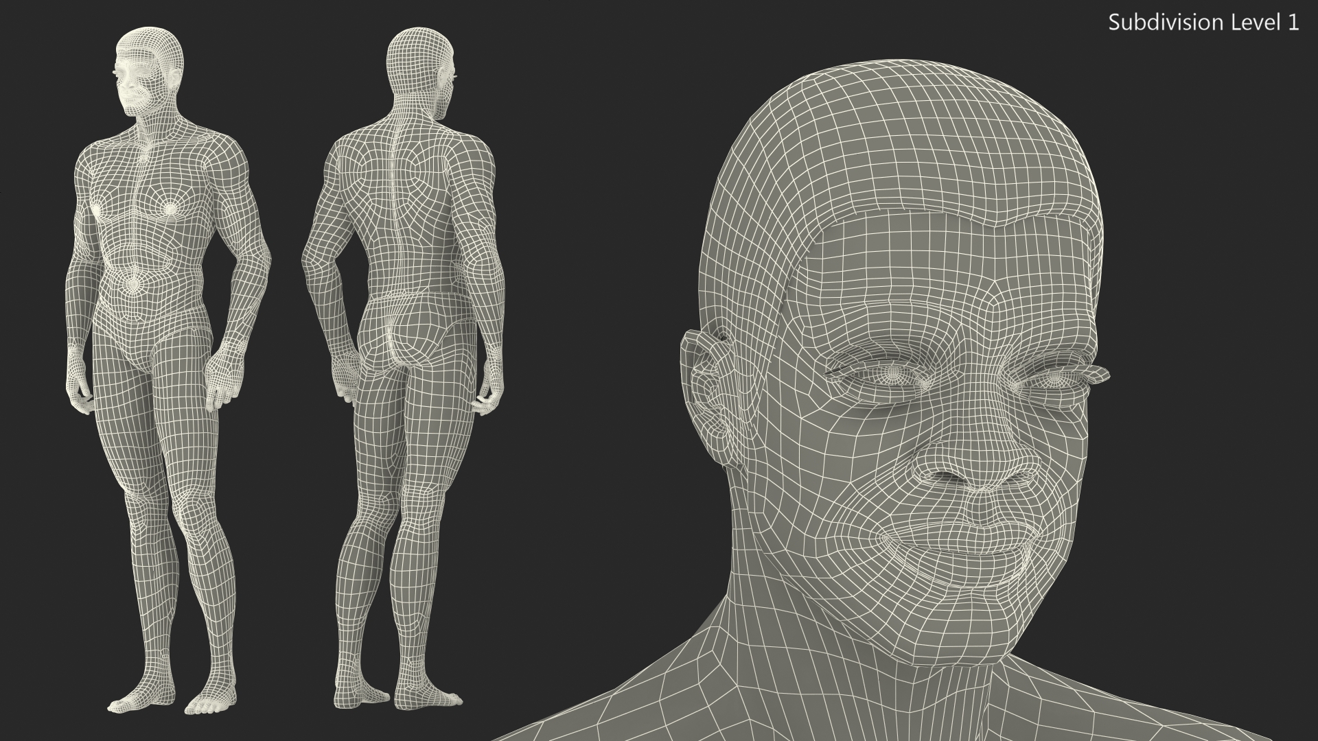 3D model Light Skin Black Man