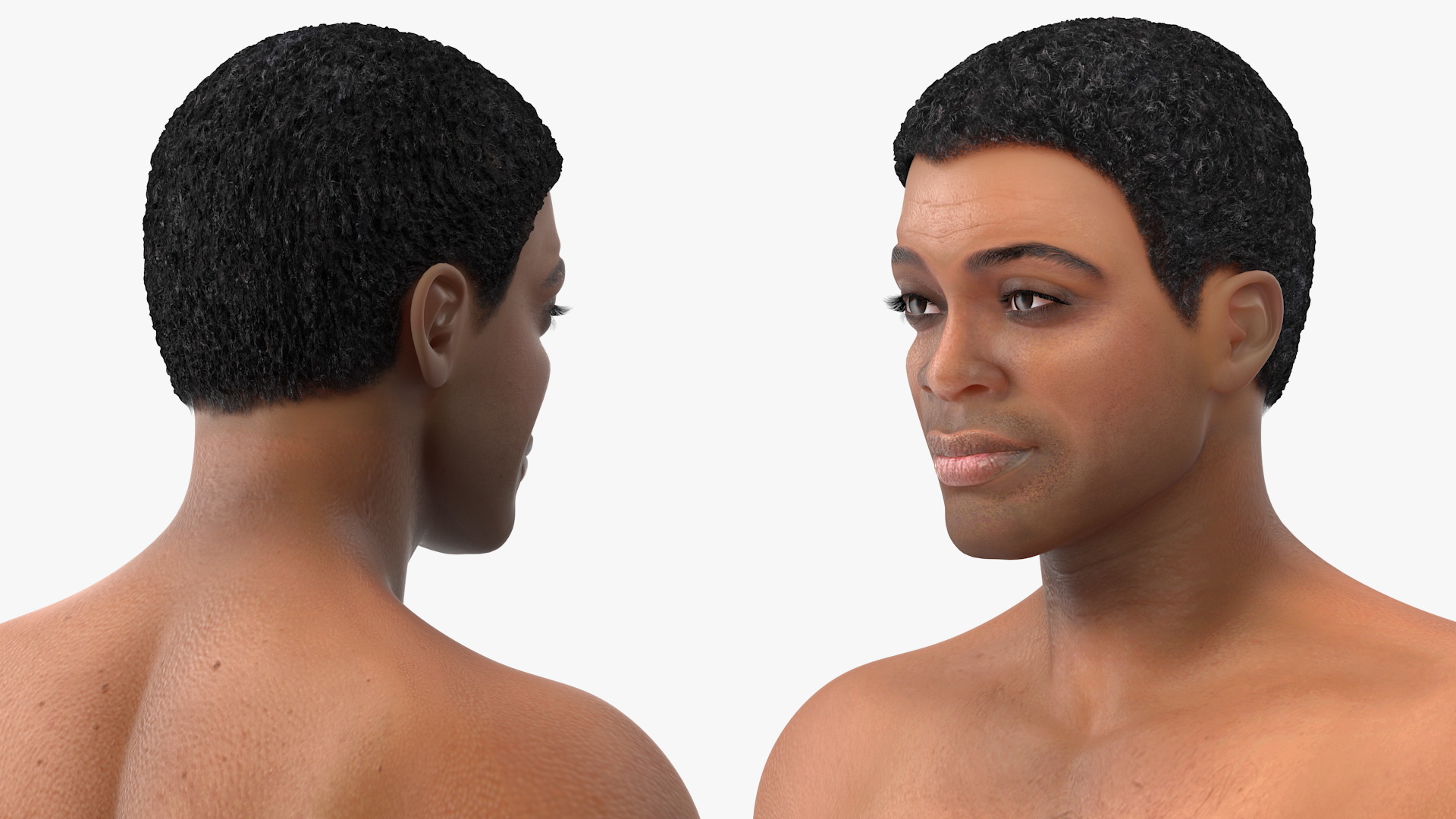 3D model Light Skin Black Man