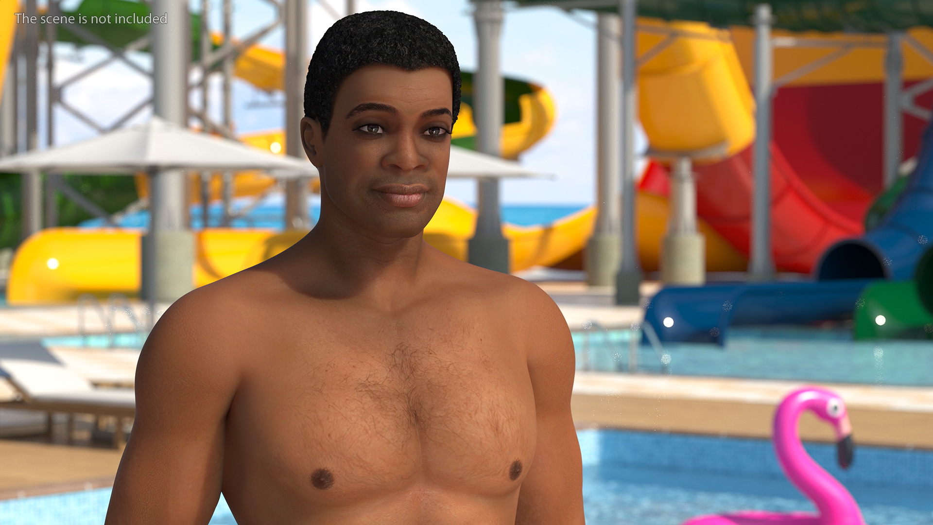3D model Light Skin Black Man