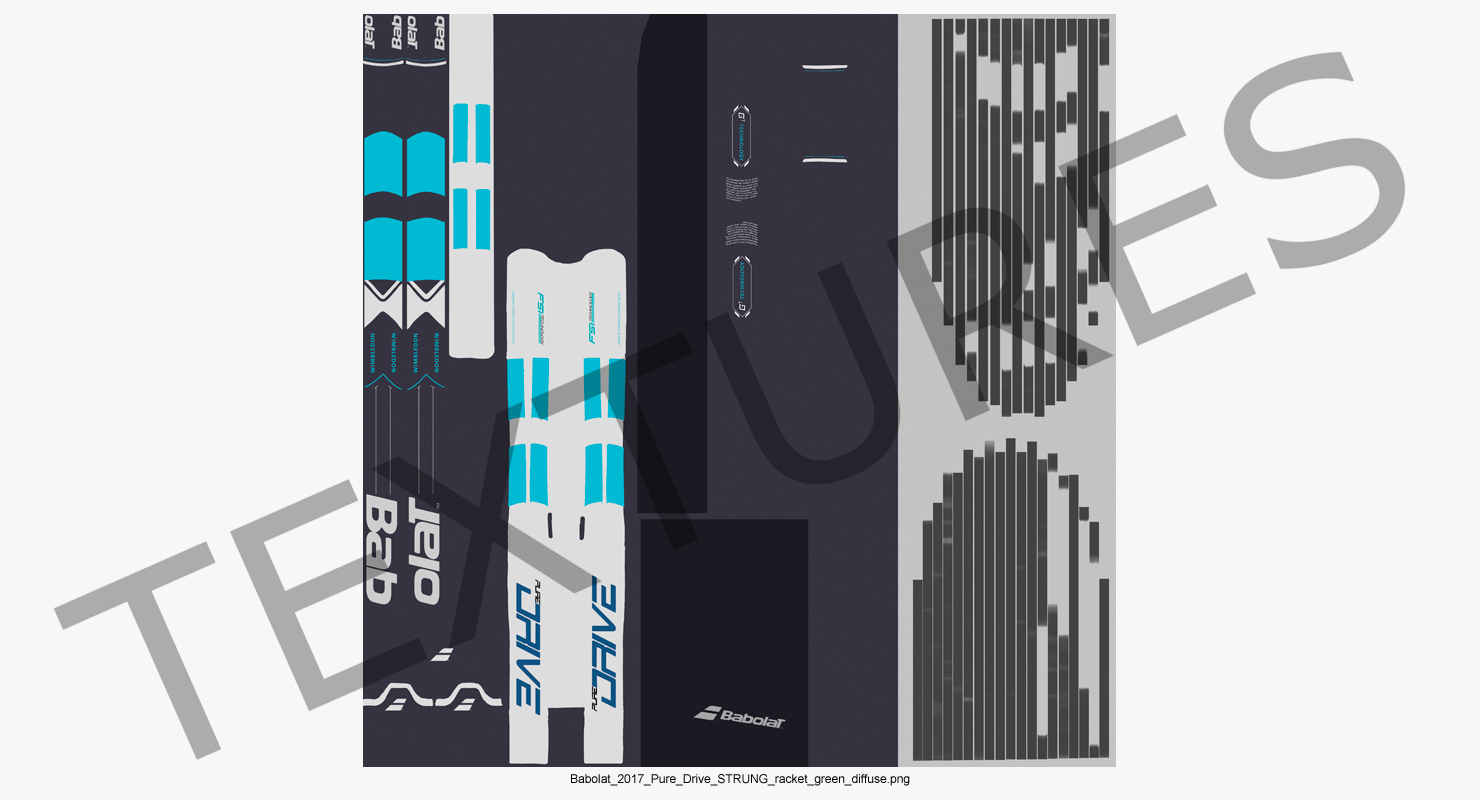 3D Tennis Racquet BABOLAT Pure Drive model