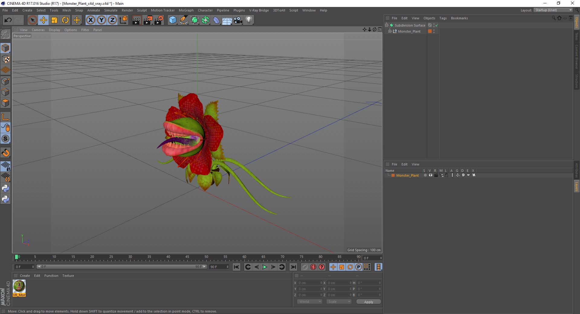 3D Monster Plant model