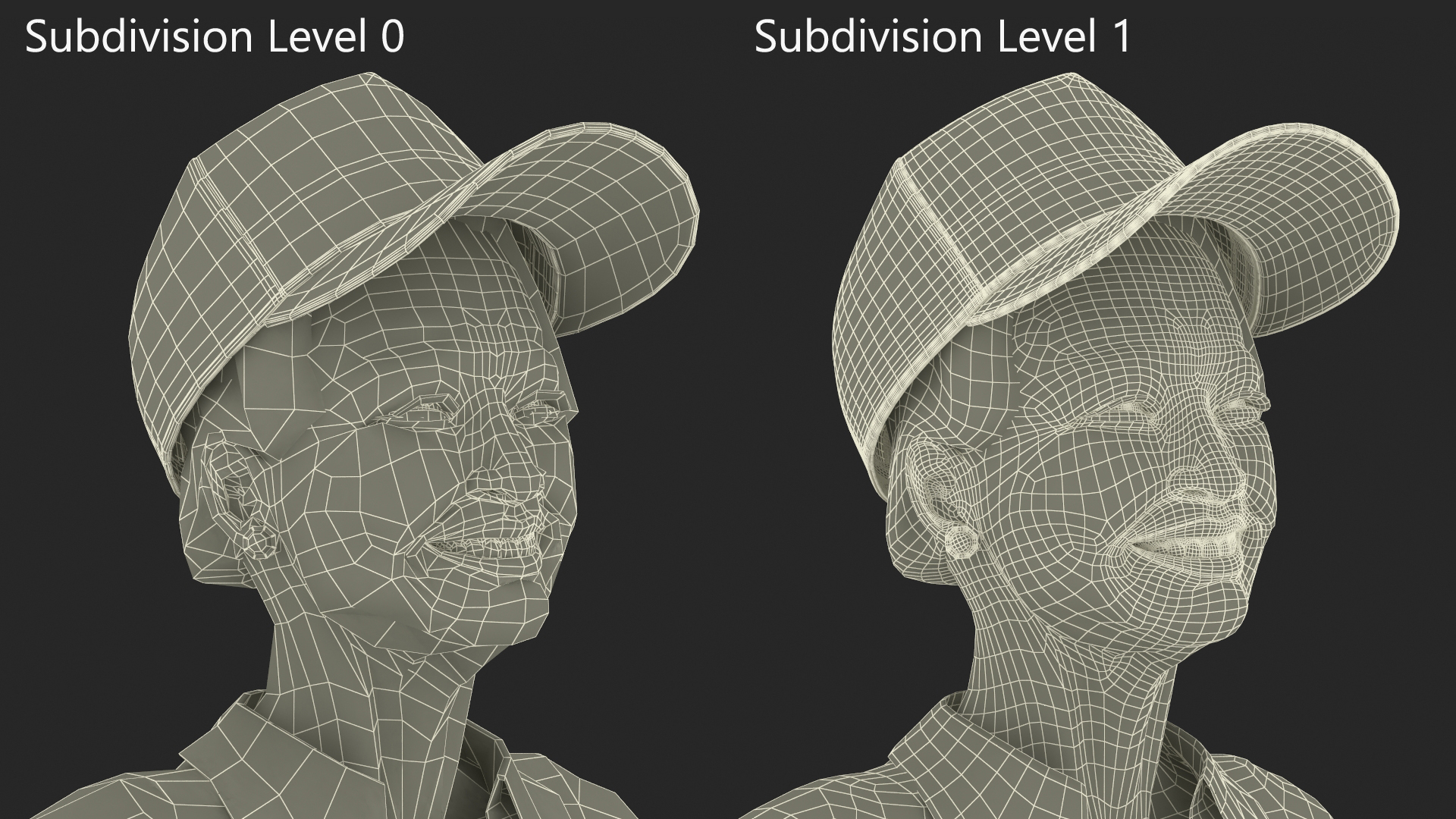 3D Chinese Grandma Everyday Style in Trump Hat model