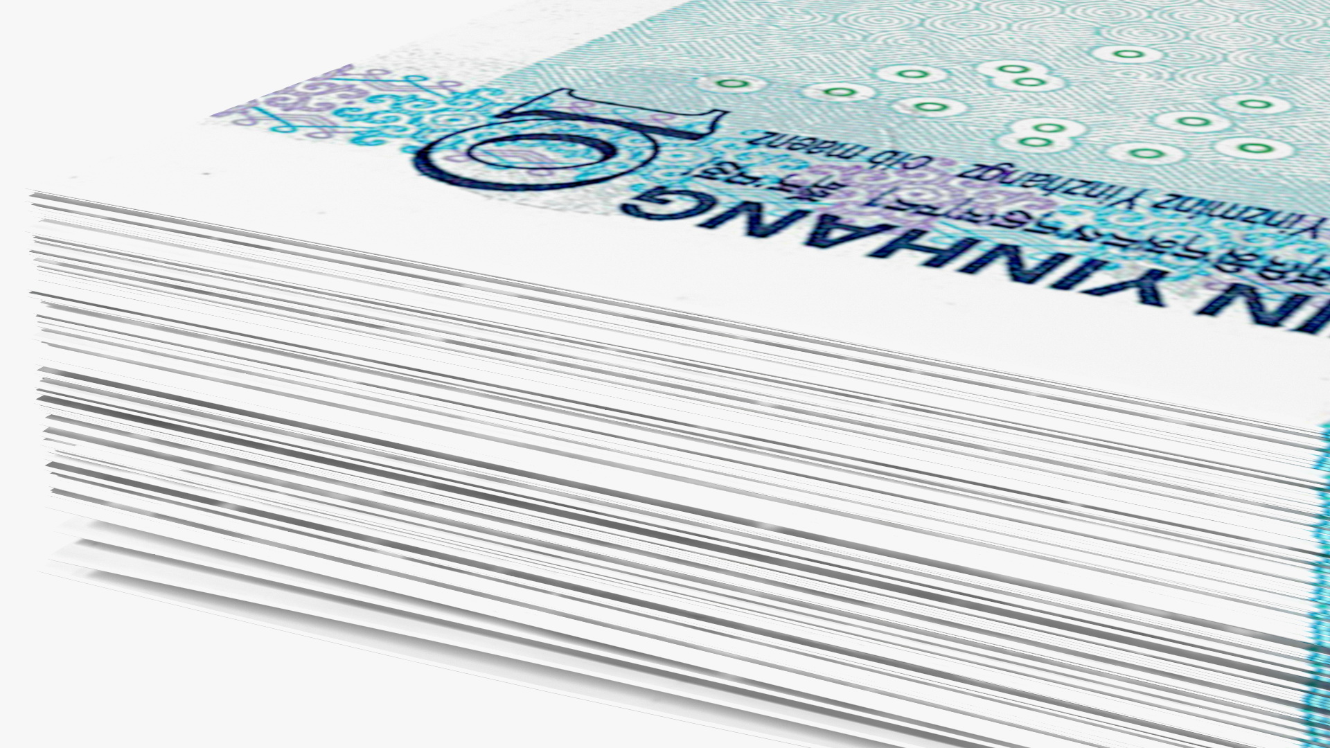 3D Pack of Chinese 10 Yuan 2019 Banknotes model