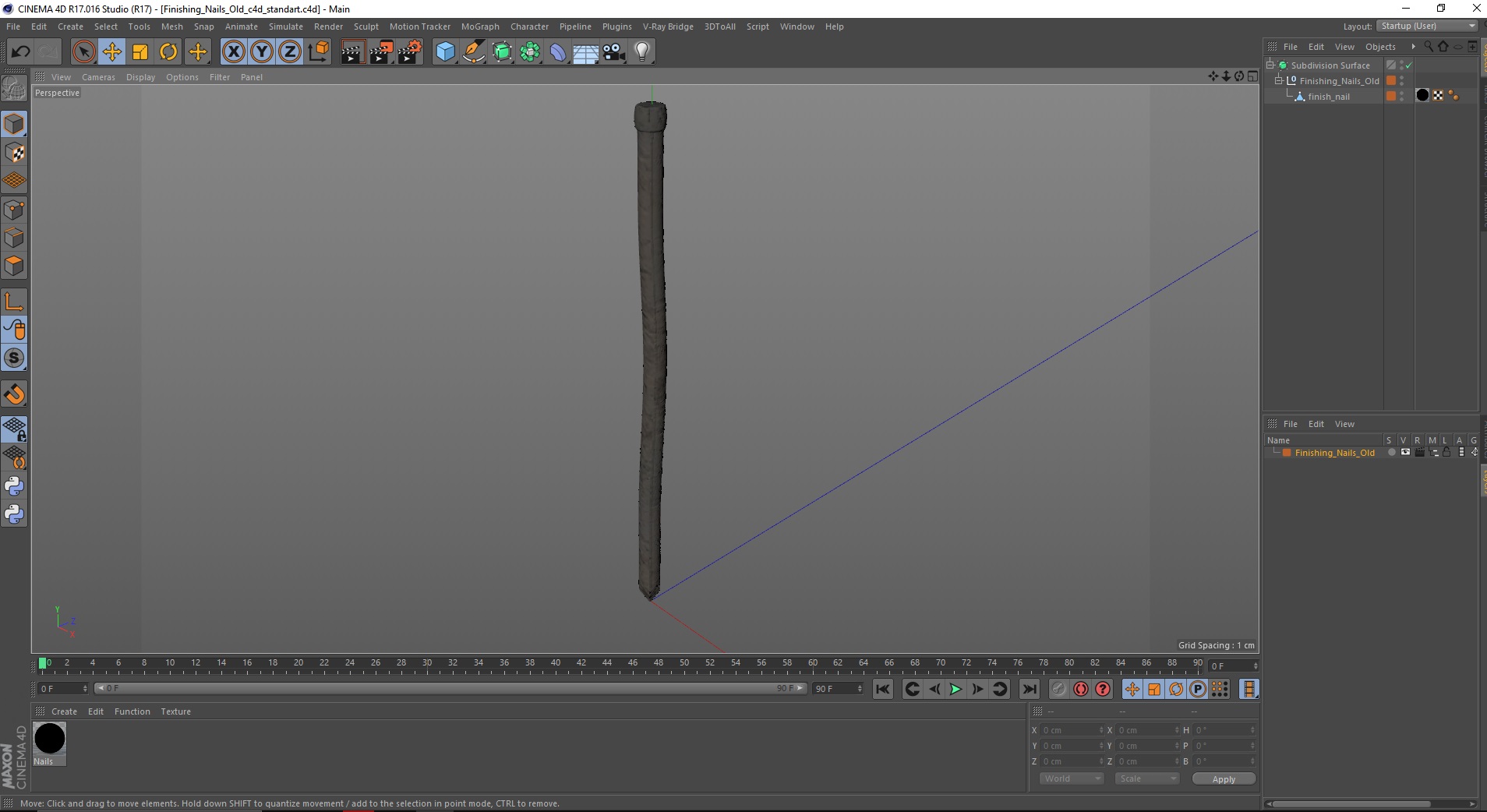 Finishing Nails Old 3D model