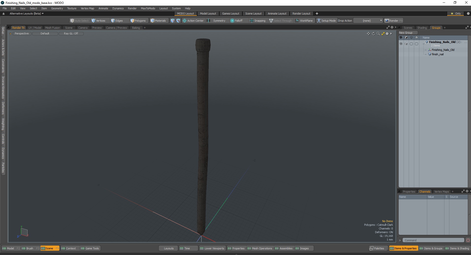 Finishing Nails Old 3D model
