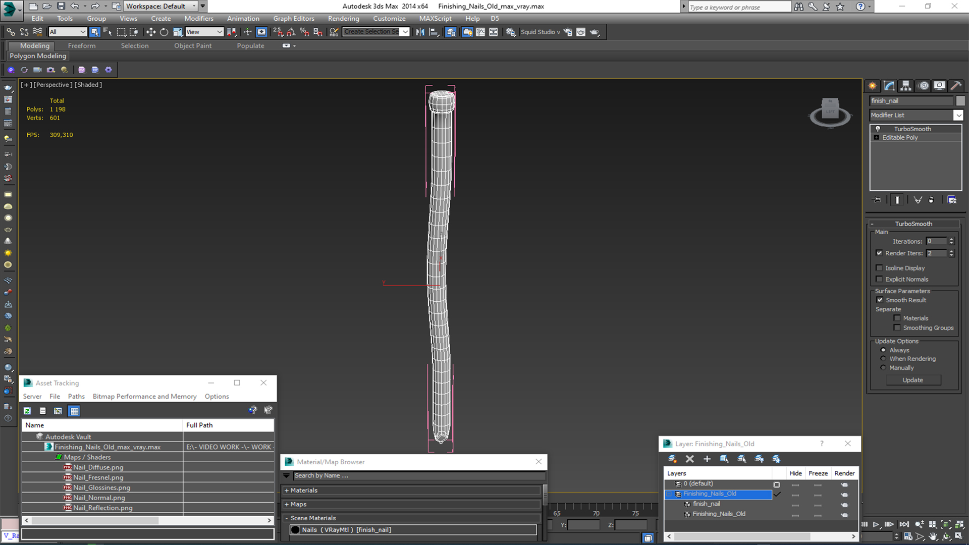 Finishing Nails Old 3D model