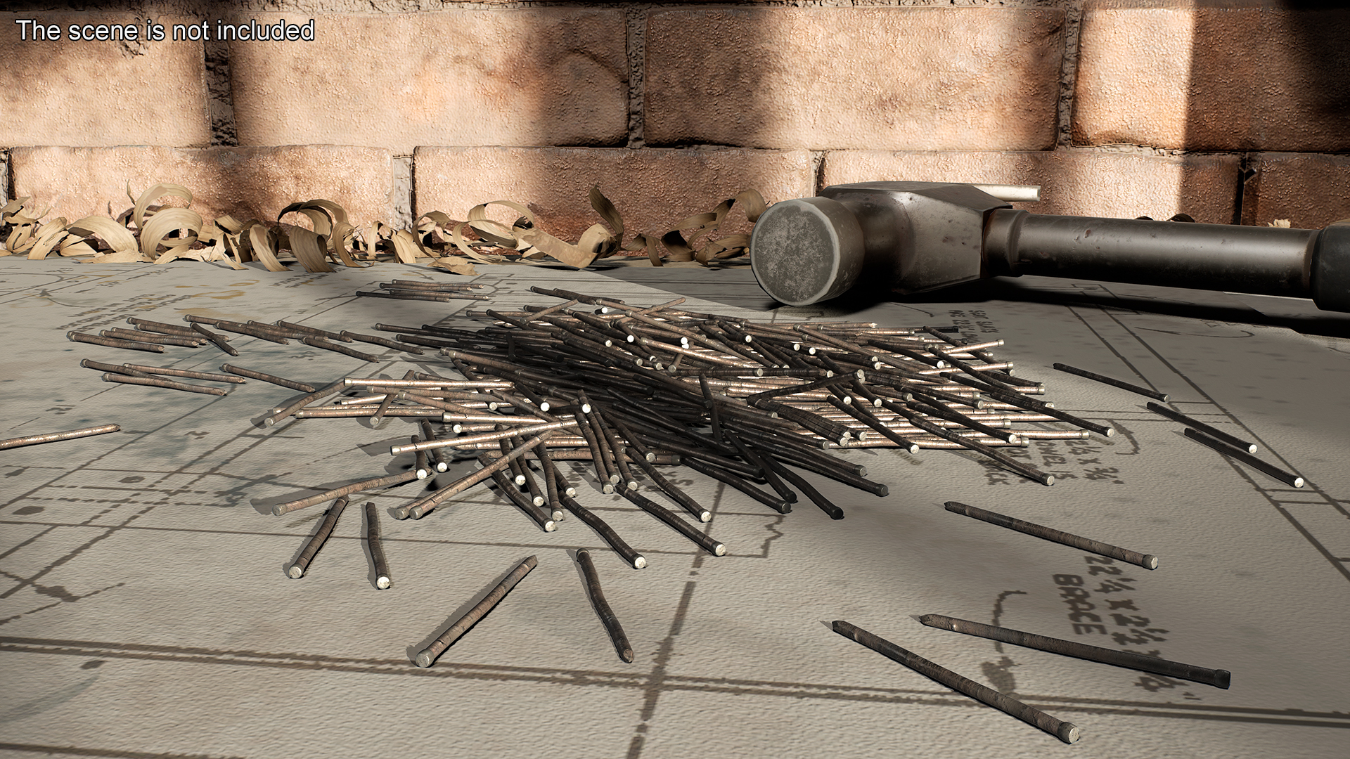 Finishing Nails Old 3D model