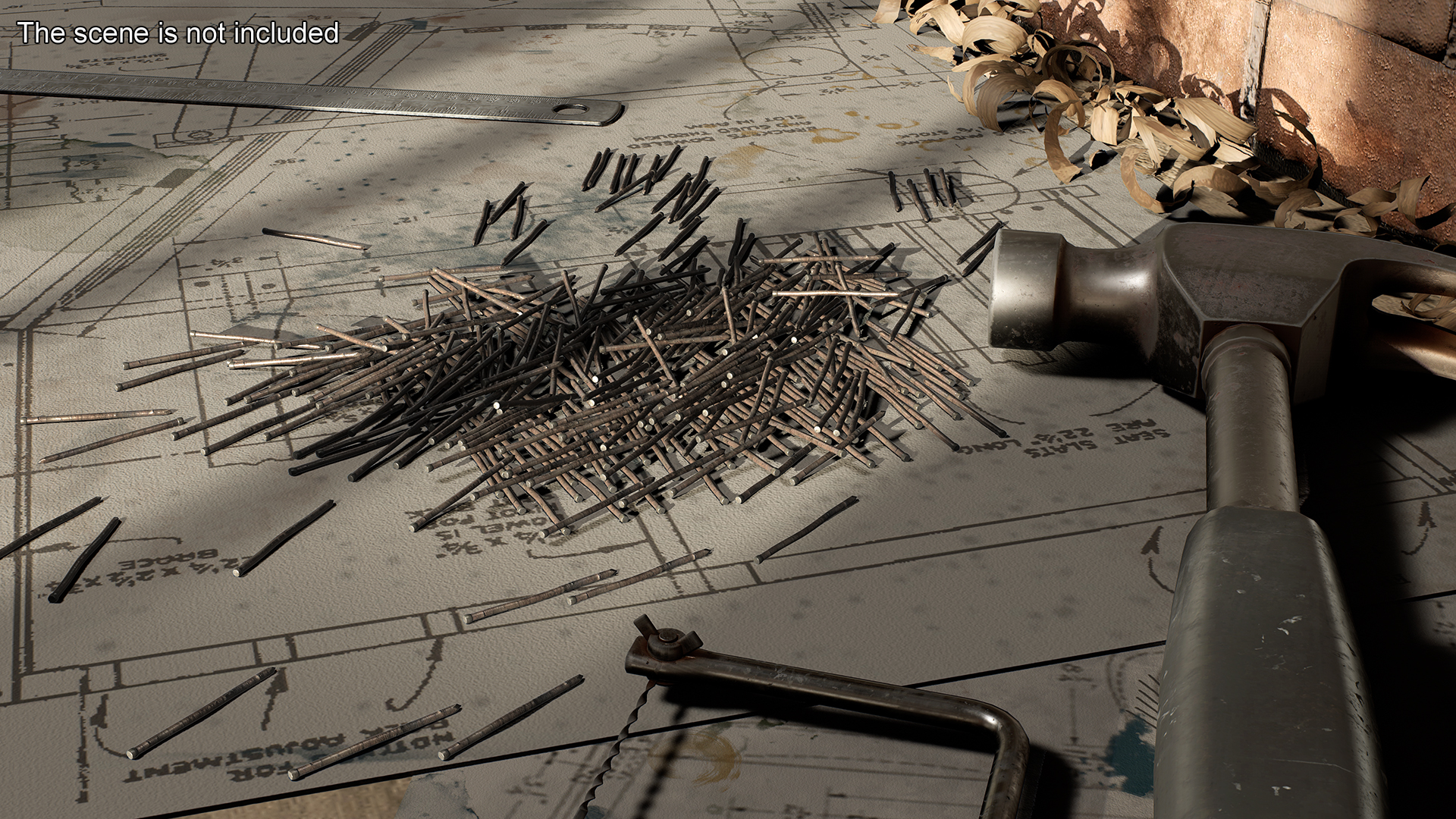 Finishing Nails Old 3D model