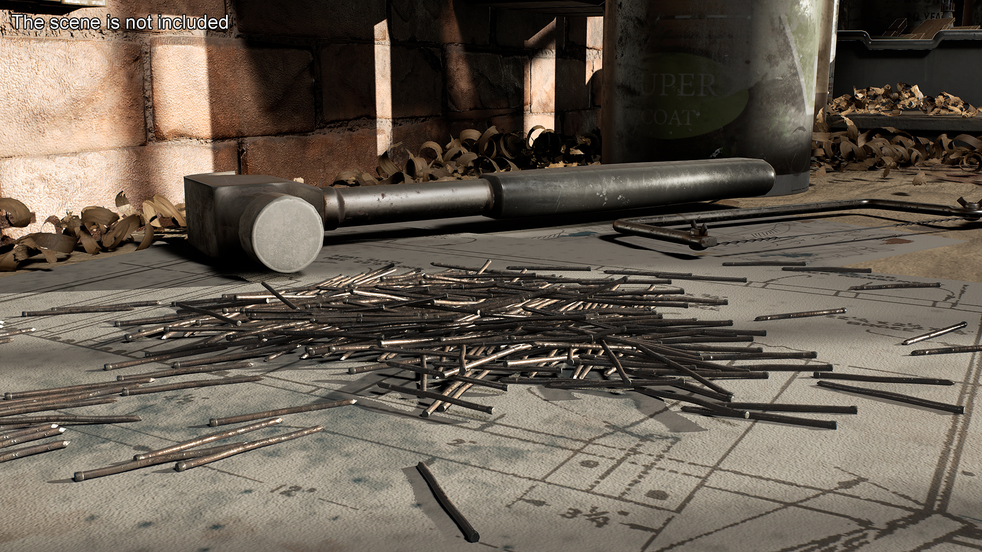 Finishing Nails Old 3D model