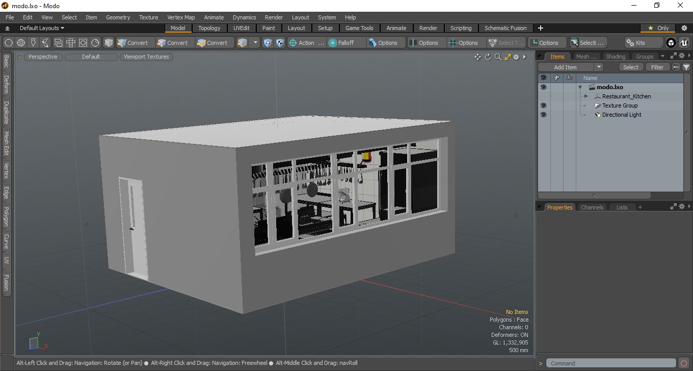 3D Restaurant Kitchen model