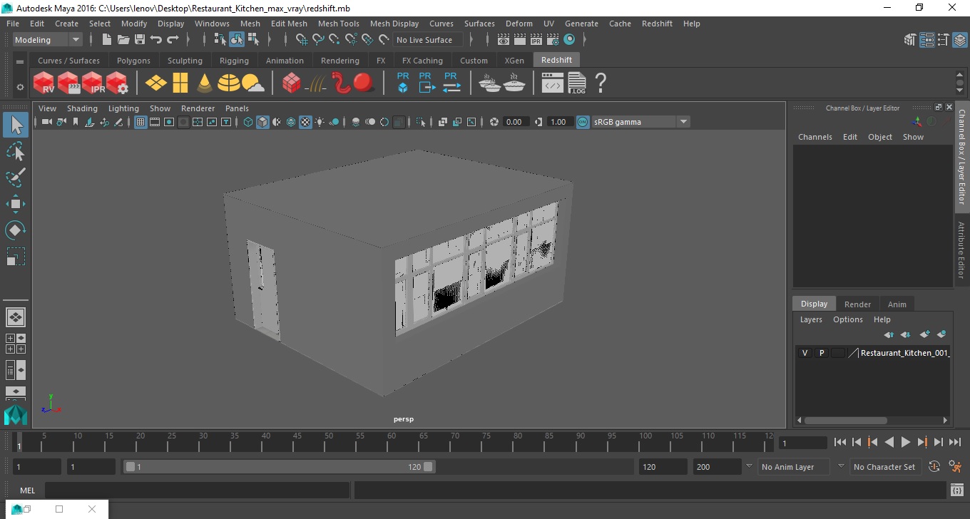 3D Restaurant Kitchen model