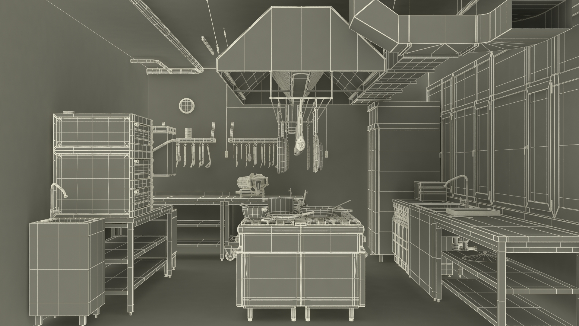 3D Restaurant Kitchen model