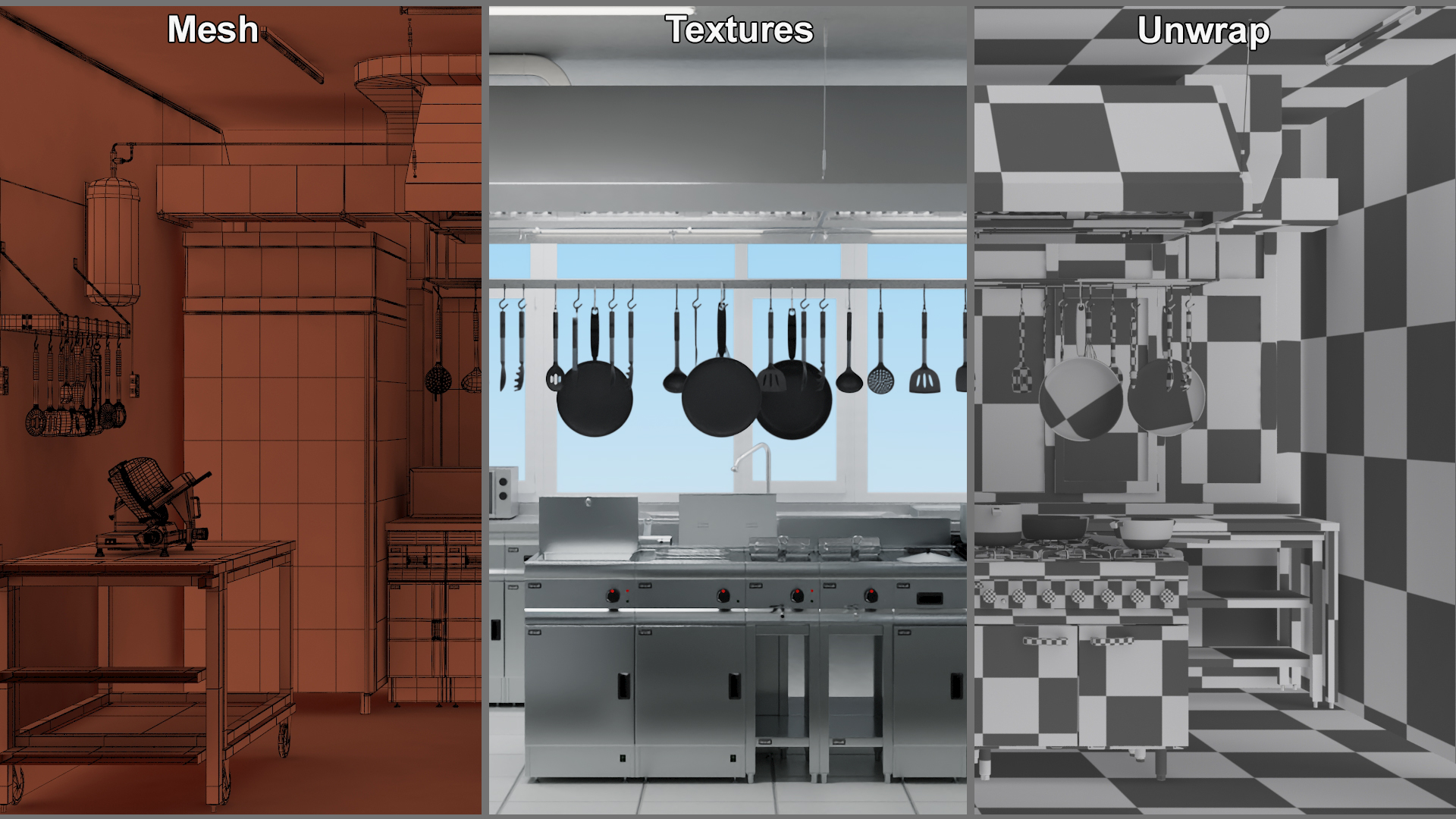 3D Restaurant Kitchen model