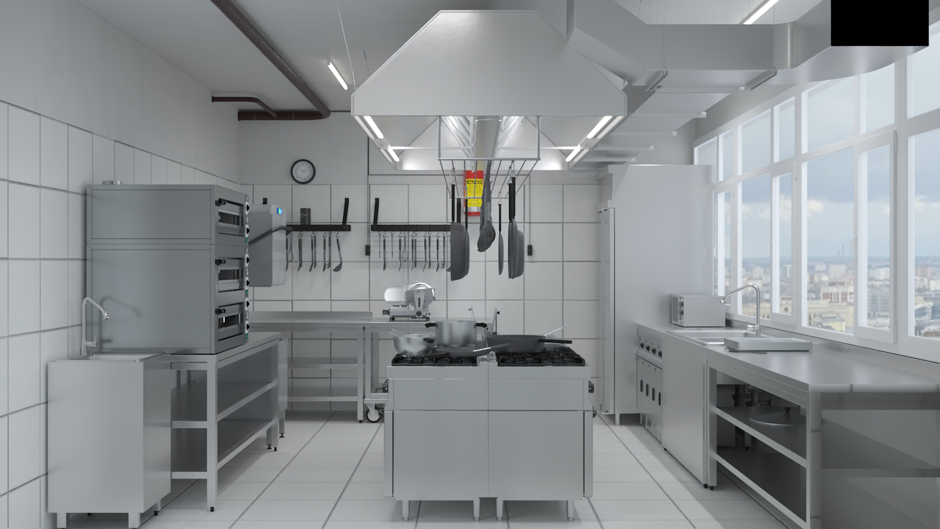 3D Restaurant Kitchen model