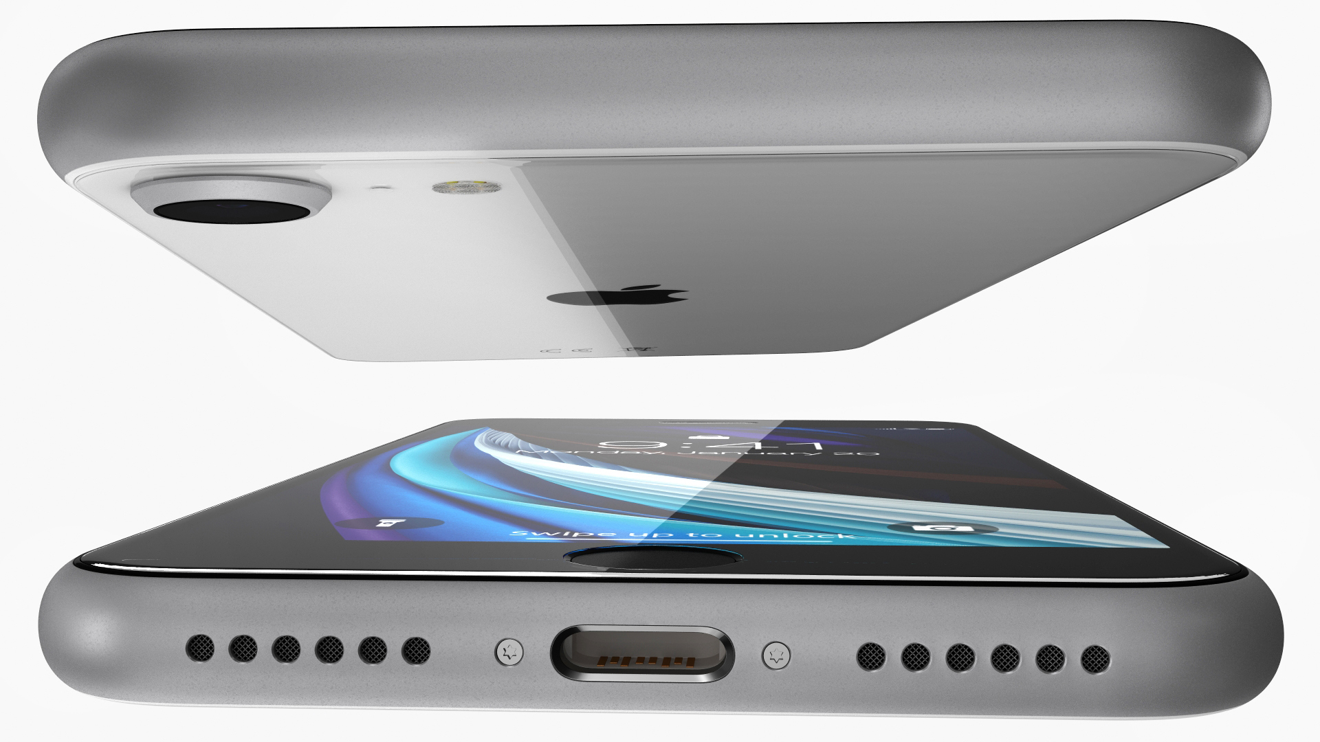 3D model iPhone SE 2022 White