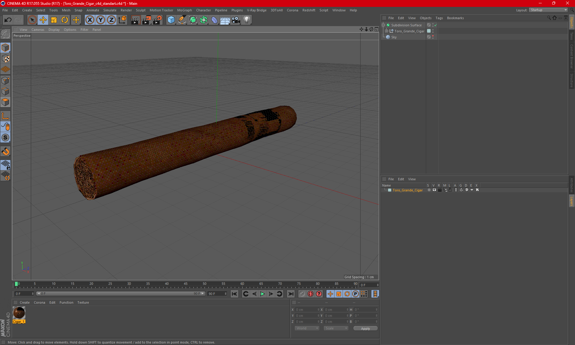 Toro Grande Cigar 3D