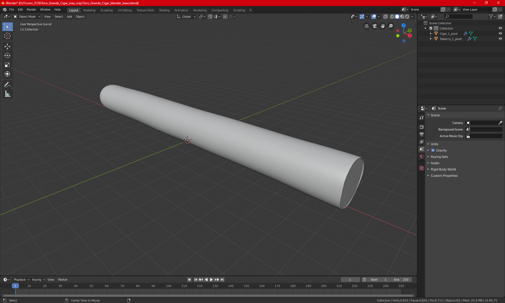 Toro Grande Cigar 3D